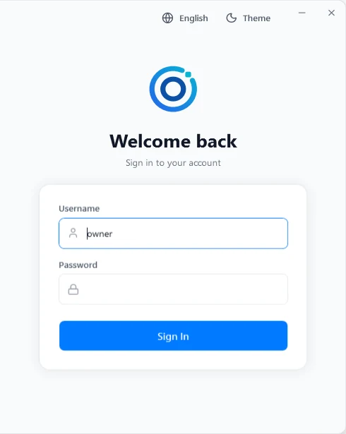 Sign-in window